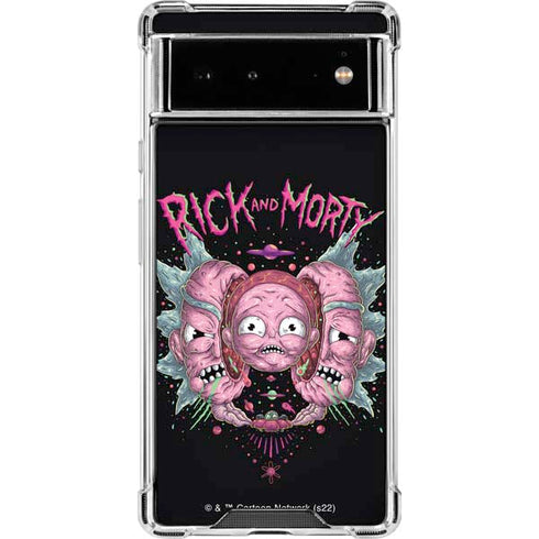 Adult Swim Rick and Morty Split Head Rick Google Pixel 6 Clear Case